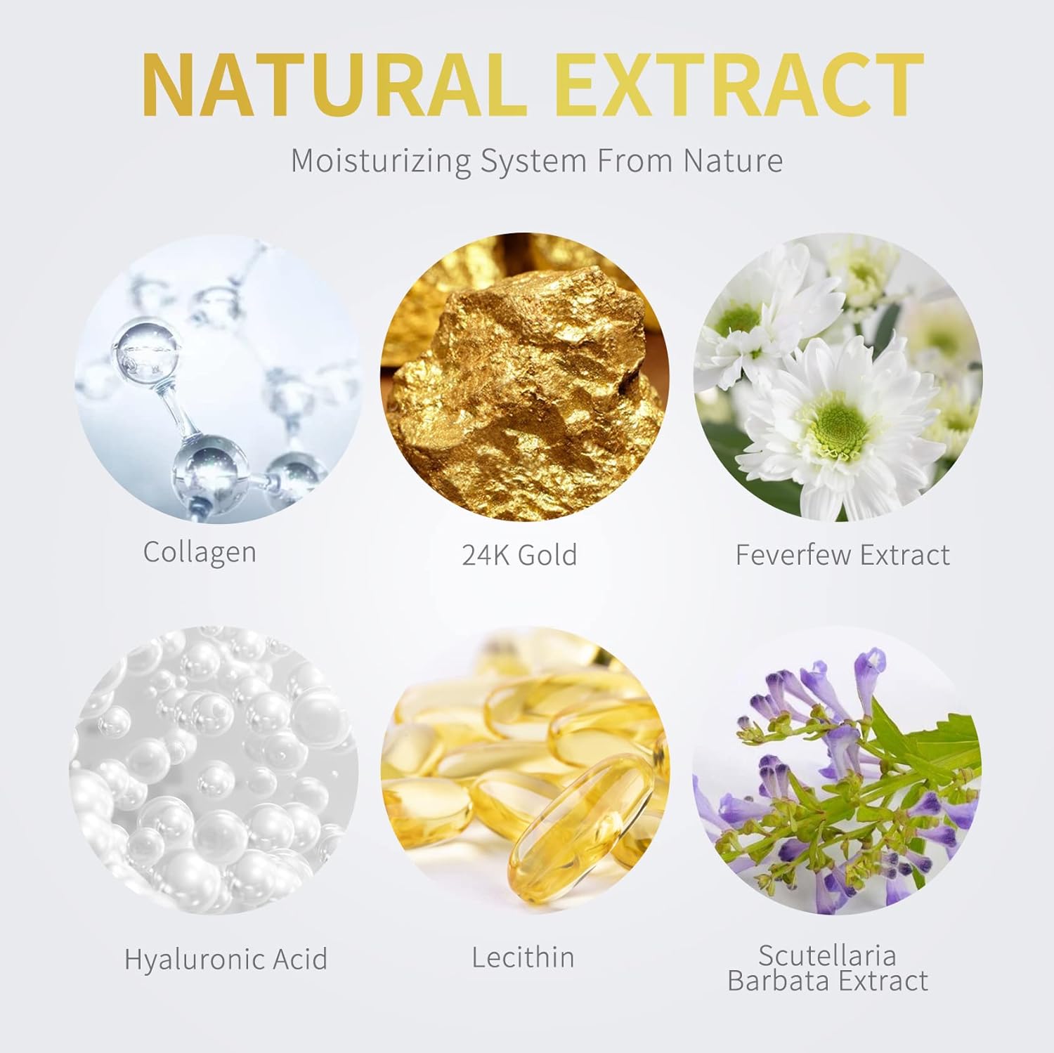 Under Eye Patches - 60 Pcs - 24K Gold Eye Mask