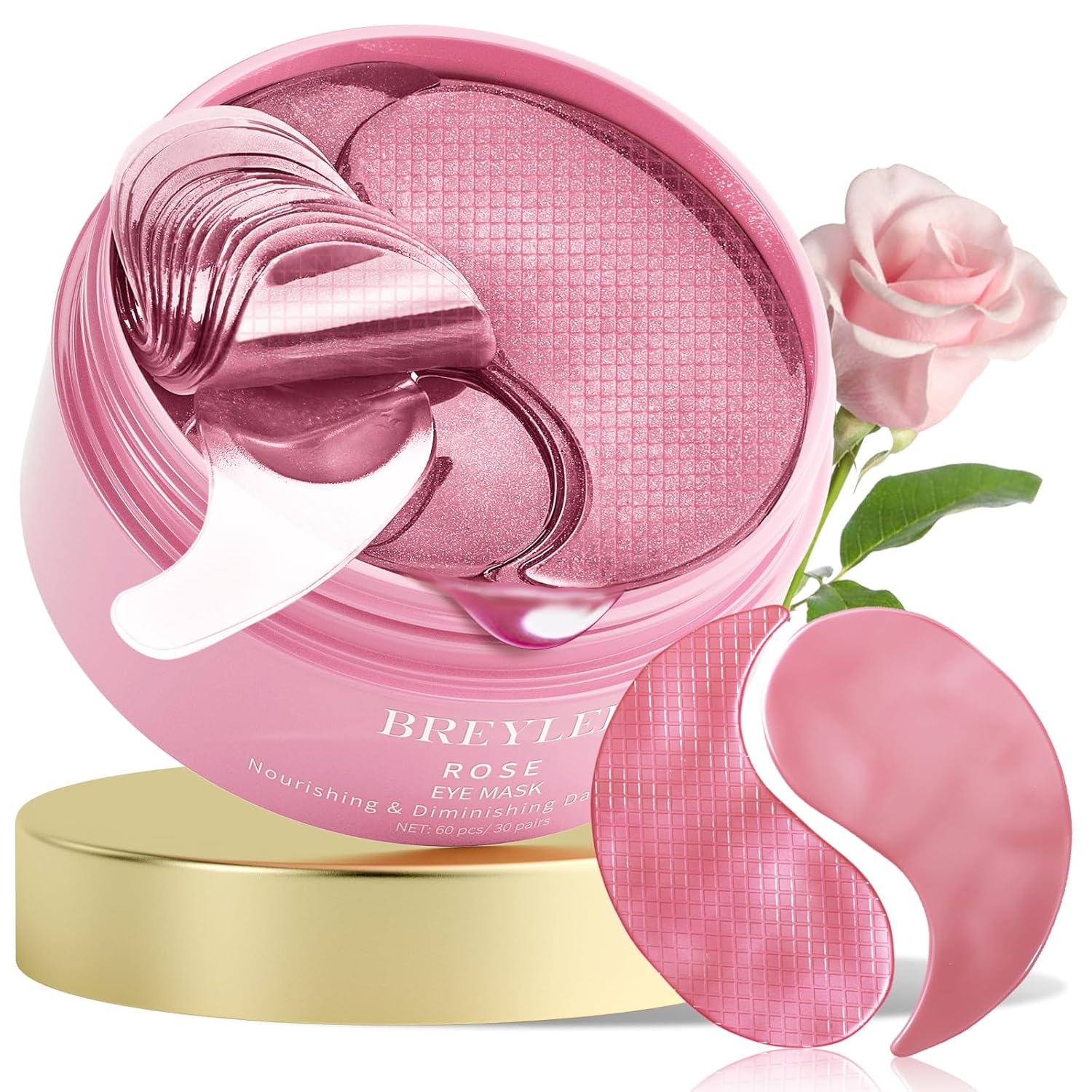 BREYLEE Rose Eye Mask– 60 Pcs